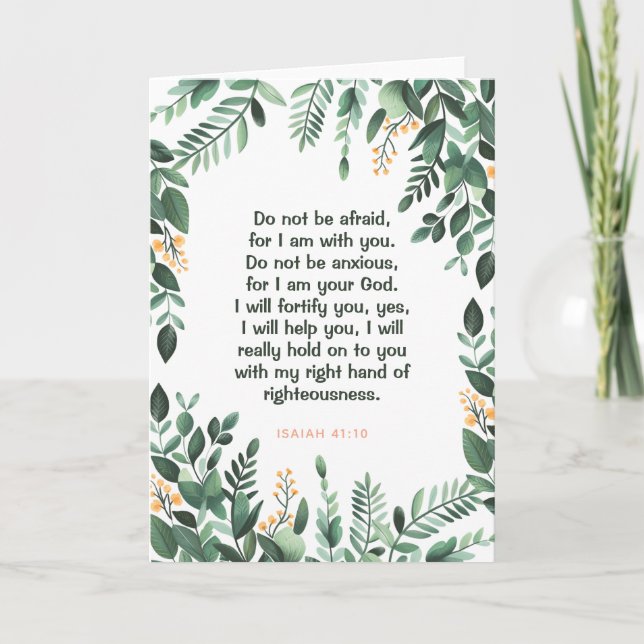 JW Encouragement Greeting Card Isaiah 41:10 Kort (Framsida)