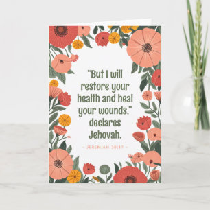 JW Encouragement Greeting Card Jeremiah 30:17 Kort