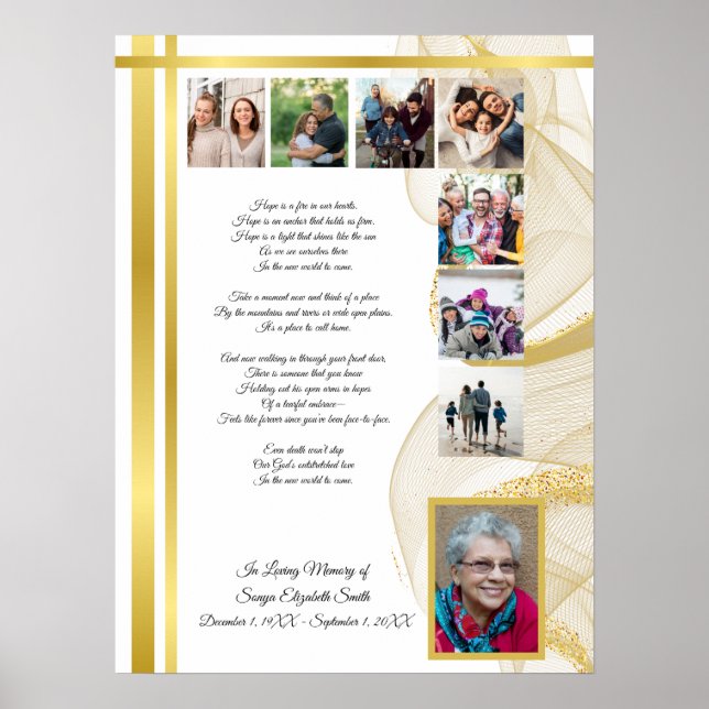 JW Funeral Memorial Service Poster Skriv ut (Framsidan)