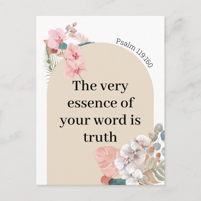 JW-gåva 2023-års text Psalm 119:160 boho-båge  Vykort (Framsida)