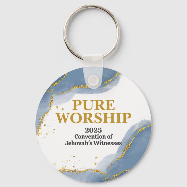 JW-gåvor från anpassningsbar Pure Worship 2025 Con Nyckelring (Framsida)