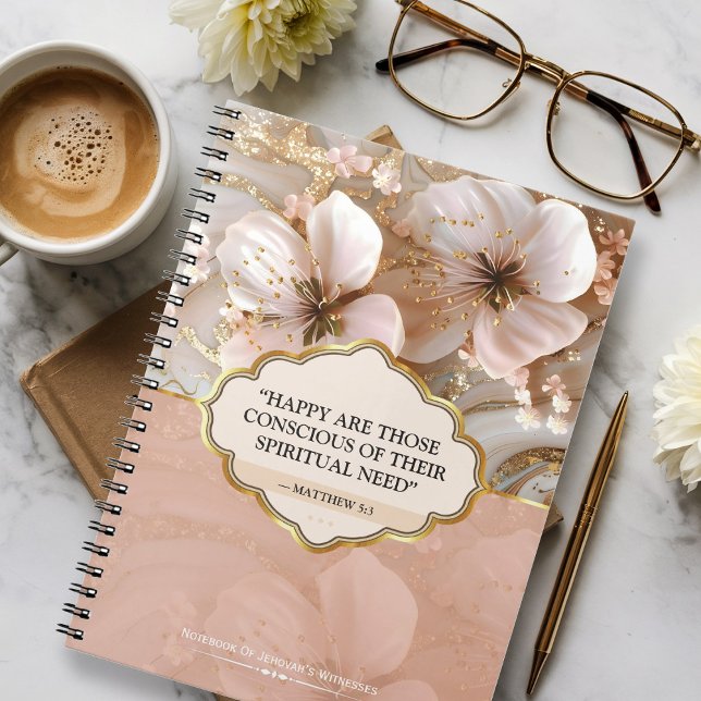 JW Gifts 2026 Year Text Happy Are Matthew 5:3 Anteckningsbok (Skapare uppladdad)