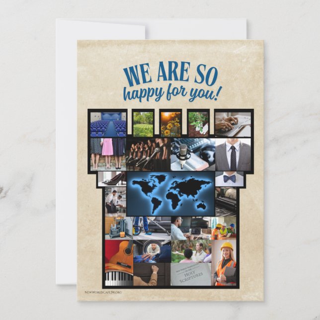 JW Gratulerart på Bethel Acceptance Card Tack Kort (Framsida)