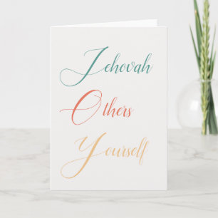 JW Greeting Card, Jehovah m.fl. JW Kort