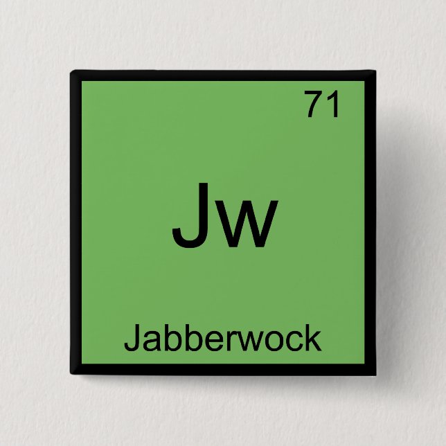 JW - Jabberwock Funny Chemistry Inslag Symbol Tee Knapp (Framsida)