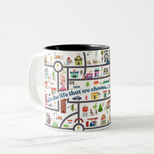 JW-kaffekopp - Stadsterritorium - Sött present! Två-Tonad Mugg