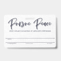 JW Keepsake Convention Badge Card | Halmtäckt