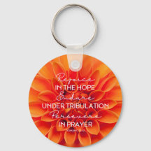 JW Keychain - Rejoice Endure Perfar Romans 12:12