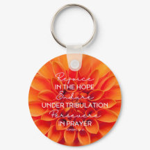 JW Keychain - Rejoice Endure Perfar Romans 12:12