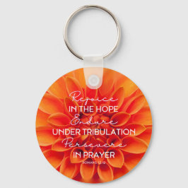 JW Keychain - Rejoice Endure Perfar Romans 12:12 Nyckelring