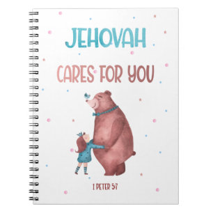 JW Kids Gift-1 Peter 5:7 Jehovah bryr sig om dig Anteckningsbok