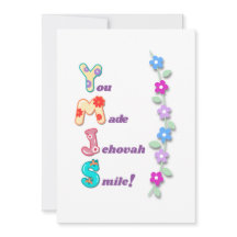 JW Kids Greeting Card "You made Jehovah smile"!