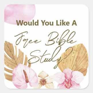 JW Mission Supplies Brev Writing Bible Study Fyrkantigt Klistermärke