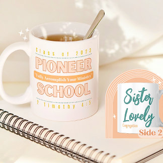 JW Personalizable Pioneer School 2023 & 2 Tim 4:5 Kaffemugg