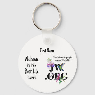 JW Personlig Baptism Gift Keychain för henne Nyckelring
