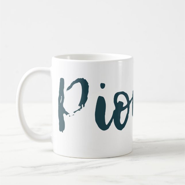 JW Pioneer Blue Grönt Wrap Around Mugg (Vänster)