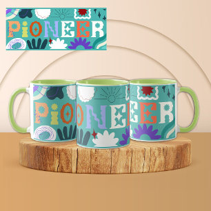 JW Pioneer Bright Vågigt Blue Wrap Around Mugg