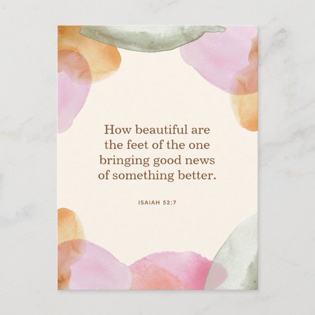 JW Pioneer Gift, Isaiah 52:7 | JW-vykort Vykort (Framsida)