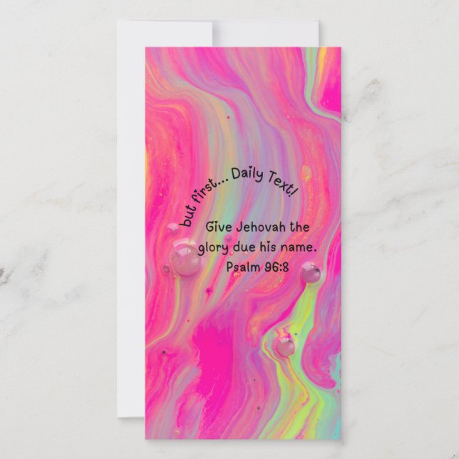 JW Rosa Mobil Tapet med 2 025 års textkort Julkort (Framsida)