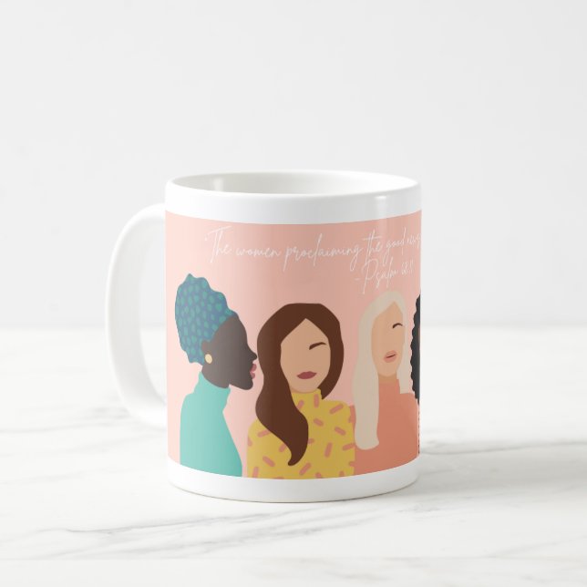 JW Scripture Coffee Mugg, Psalm 68:11 Kaffemugg (Framsida vänster)