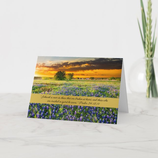 JW Sympathy Card - "Jehovah är nära" Tack Kort (Framsida)