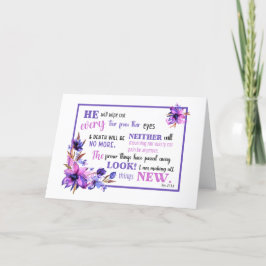 JW Sympathy Card Revelation 21:3,4 Tack Kort