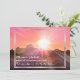 JW Sympathy Card Rosa Sunrise Anteckningskort