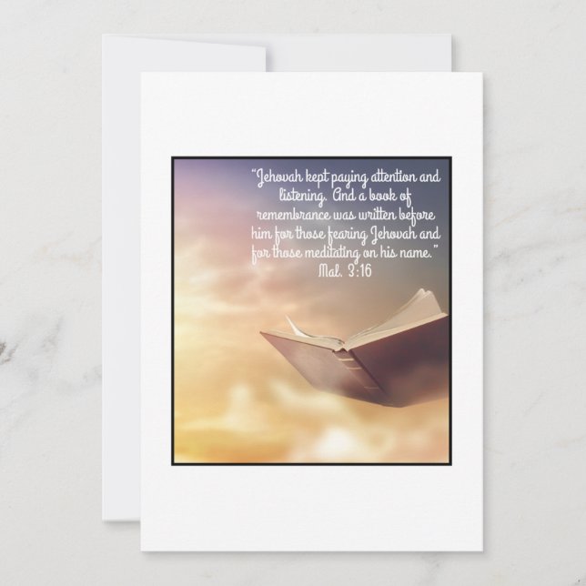 JW Sympathy Card Tack Kort (Framsida)