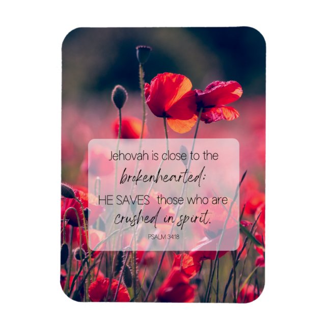 JW Uppmuntra Magnet Psalm 34:18 (Vertikal)