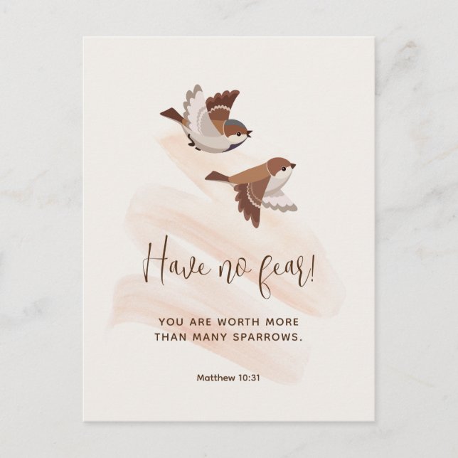 JW-vykort med skript, Matthew 10:31 | JW Vykort (Framsida)