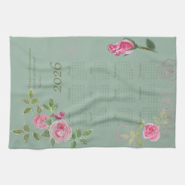 JW year text customize with calendar  Kökshandduk