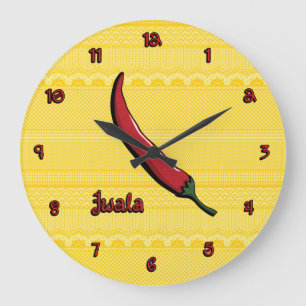 Jwala Chili Pepper Clock Stor Klocka