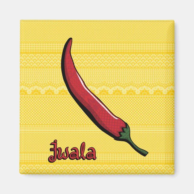 Jwala Chili Pepper Magnet (Framsidan)