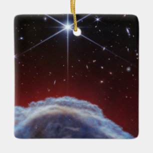 JWST-bild av Horsehead Nebula Julgransprydnad Keramik