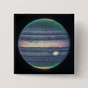 JWST-bild av Planet Jupiter i infraröd knapp