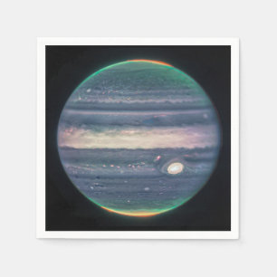 JWST-bild av Planet Jupiter i infraröd Pappersservett