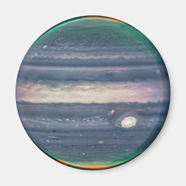 JWST-bild av Planet Jupiter i infrarött magnet (Framsidan)