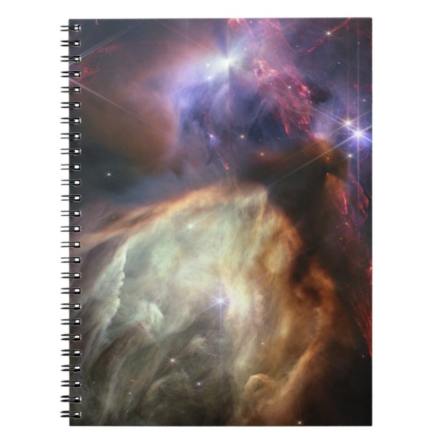 JWST-bild av Rho Ophiuchi Stars Anteckningsbok (Framsidan)