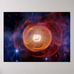 JWST-damm runt Wolf-Rayet-stjärnor Apep-systemet Poster