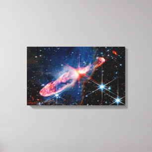 JWST Herbig-Haro 46/47 Aktivt Formande Stjärnor Canvastryck