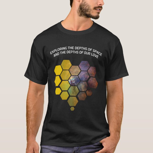 JWST Hjärtformade Spegel Valentine Day Romantic T Shirt (Framsida)