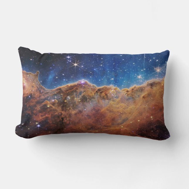JWST James Webb-rymdteleskopet Kosmiska klippor Lumbarkudde (Framsida)