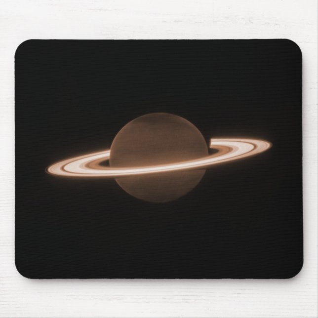 JWST James Webb Rymdteleskopet Saturn Infraröd Musmatta (Framsidan)