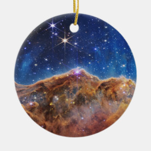 JWST James Webb Space Telescope Cosmic Cliffs Julgransprydnad Keramik