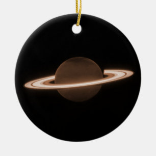 JWST James Webb Space Telescope Saturnus InfrRED Julgransprydnad Keramik