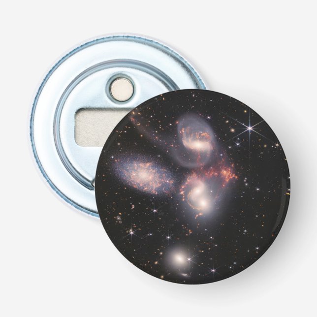 JWST James Webb Space Telescope Stephan's Quintet Flasköppnare (Framsidan)