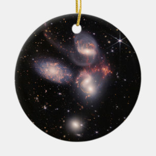 JWST James Webb Space Telescope Stephan's Quintet Julgransprydnad Keramik