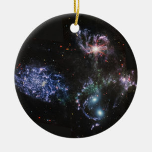JWST James Webb Space Telescope Stephan's Quintet Julgransprydnad Keramik