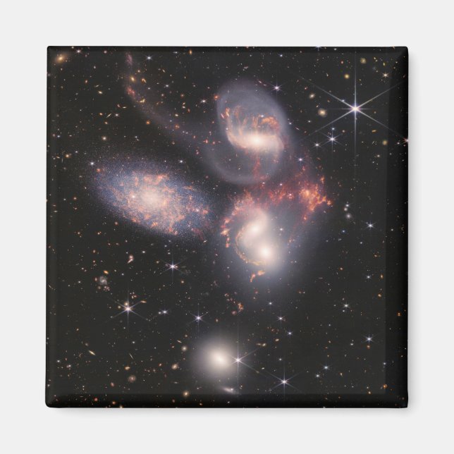 JWST James Webb Space Telescope Stephan's Quintet Magnet (Framsidan)