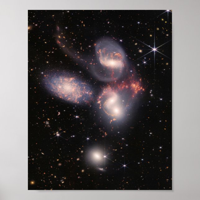 JWST James Webb Space Telescope Stephan's Quintet Poster (Framsidan)